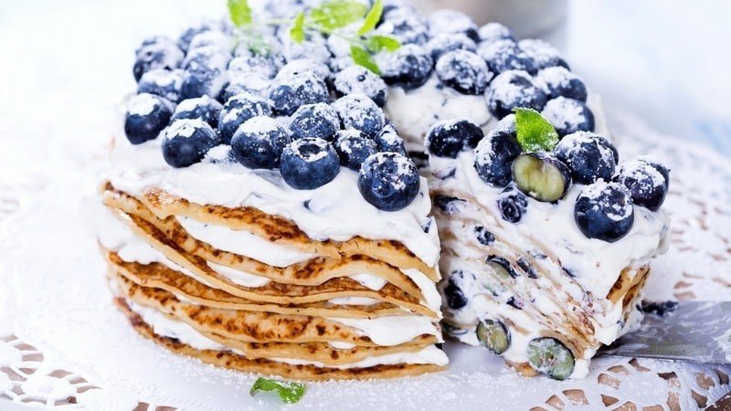Blueberry cream cake торт