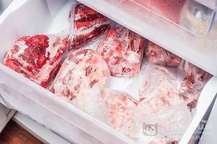 Заморозка мяса в морозильной камере